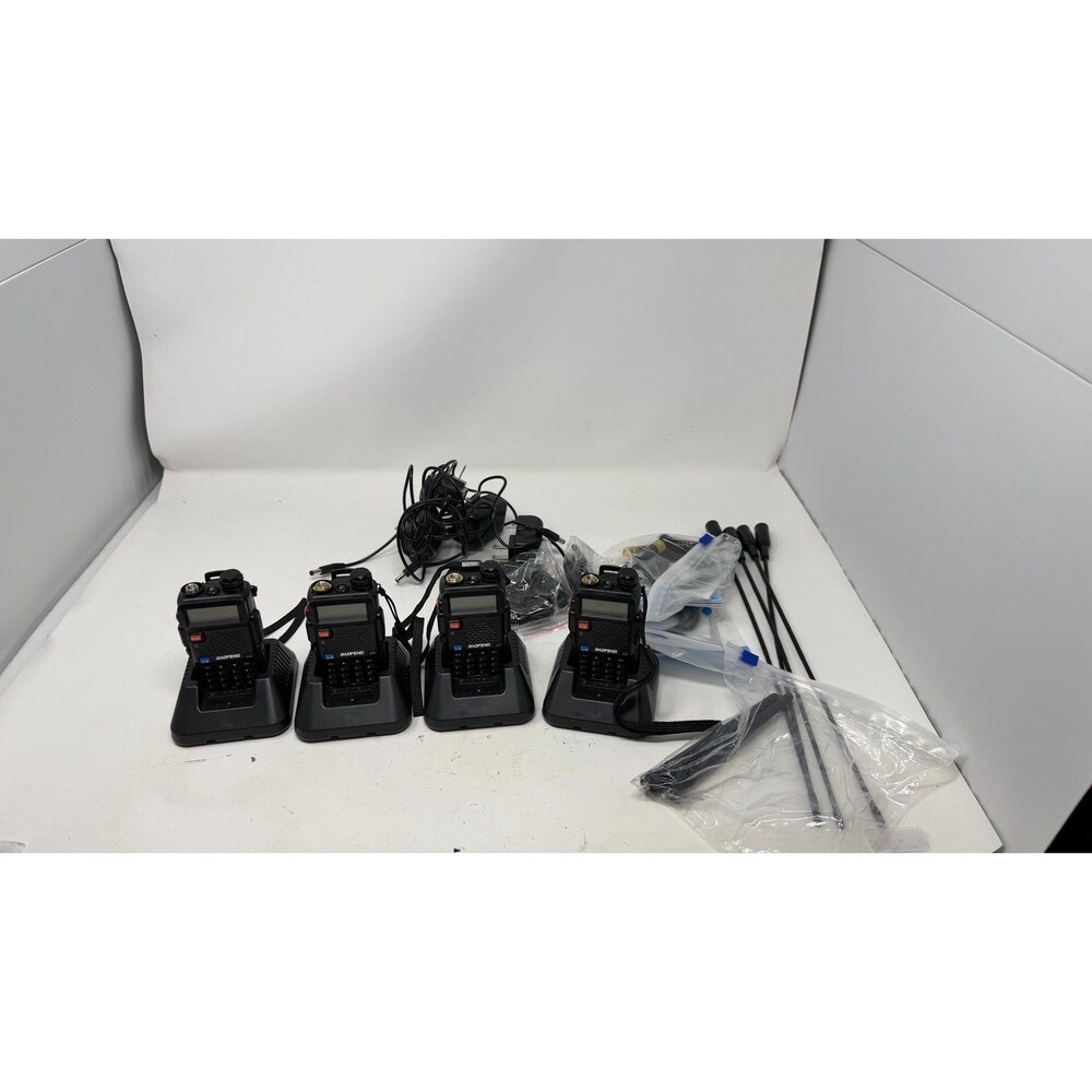 BaoFeng UV-5R Ham Radio – Dual-Band, w/ Programming Cable (Set of 4)
